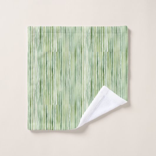 Rayures Vertes (Gant de toilette)