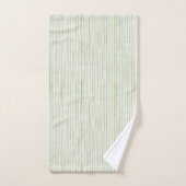 Rayures Vertes Blanches (Serviette à main)