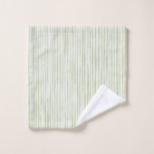 Rayures Vertes Blanches (Gant de toilette)