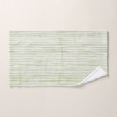 Rayures Vertes Blanches (Serviette à main)