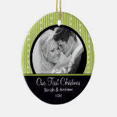 Rayures vertes et noires de premier ornement de (Droite)