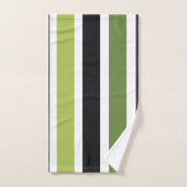 Rayures Vertes Noires (Serviette à main)