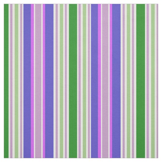 Rayures vertes pourpres rayées du tissu | de motif (Échantillon)