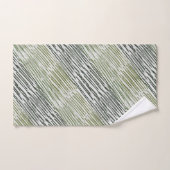 Rayures Vertes Tribales Motif Abstrait (Serviette à main)