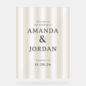 Rayures Verticales Beige Élégantes (Recto)