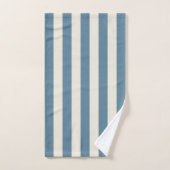 Rayures verticales bleues et crème (Serviette à main)