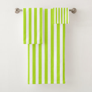 Rayures verticales de vert et de blanc de chaux