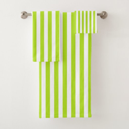 Rayures verticales de vert et de blanc de chaux (En situation)