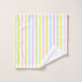 Rayures verticales en couleurs pastel clair (Gant de toilette)