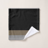 Rayures verticales grises et taupe minimales (Gant de toilette)