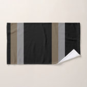 Rayures verticales grises et taupe minimales (Serviette à main)