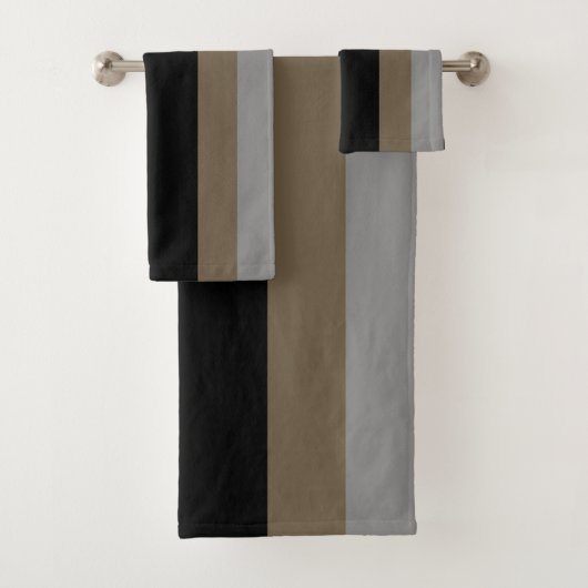 Rayures verticales minimes Gris & Taupe (En situation)