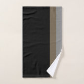 Rayures verticales minimes Gris & Taupe (Serviette à main)