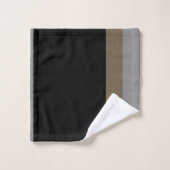 Rayures verticales minimes Gris & Taupe (Gant de toilette)
