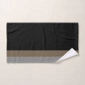 Rayures verticales minimes Gris & Taupe (Serviette à main)