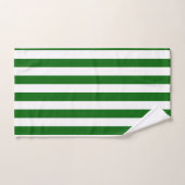 Rayures verticales vert émeraude et blanc (Serviette à main)