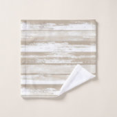 Rayures vintages d'aquarelle dans les tons gris (Gant de toilette)