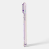 Rayures Violettes Chic et Rangées de Fleurs Violet (Côté gauche)