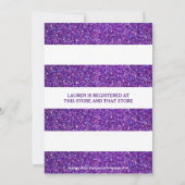Rayures violettes et blanches - Invitation à une f (Dos)