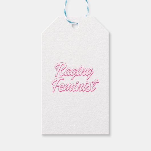 Razende feministische pop cadeaulabel (Voorkant)
