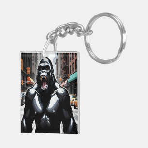 razende gorilla sleutelhanger