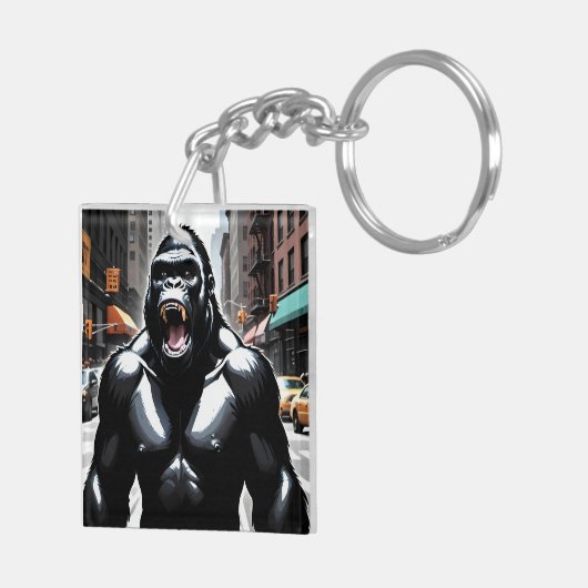 razende gorilla sleutelhanger (Achterkant Rechts)