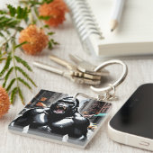 razende gorilla sleutelhanger (Voorkant Rechts)