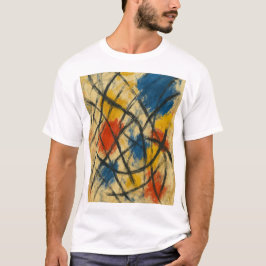 RAZID Abstract Expressionist Art – Bold Color Moti T-shirt