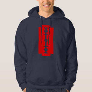 Razor Blade - Rood op Donker Hoodie