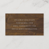 Razor Rustic Wood White Box Visitekaartje (Achterkant)
