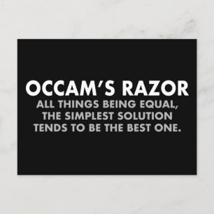 Razor Scientific Principle van Occam Briefkaart