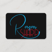Razor Sharp Barber Shop Cartes de visite (Devant)