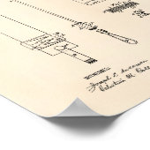 Razor Strop 1893 Patent Art Old Peper Poster (Hoek)