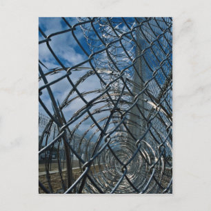 Razor wire, gevangenis briefkaart