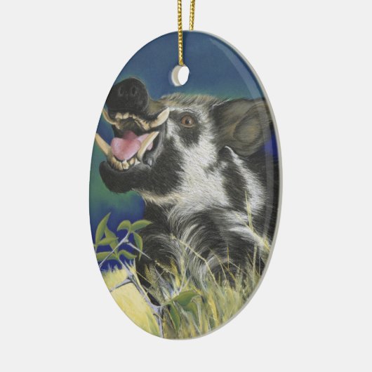 Razorback Hog Keramisch Ornament (Links)