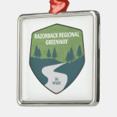 Razorback Regional Greenway Metalen Ornament (Links)