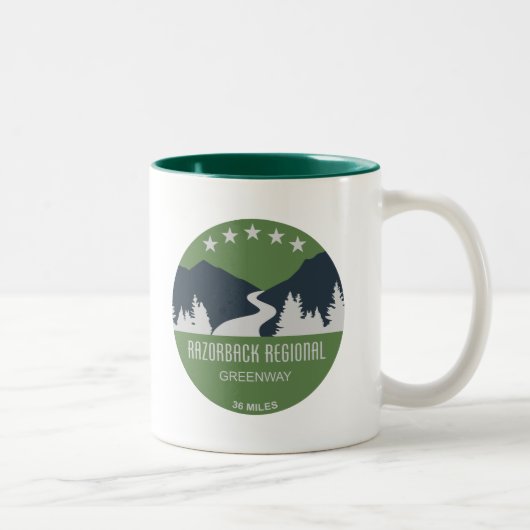 Razorback Regional Greenway Tweekleurige Koffiemok (Rechts)