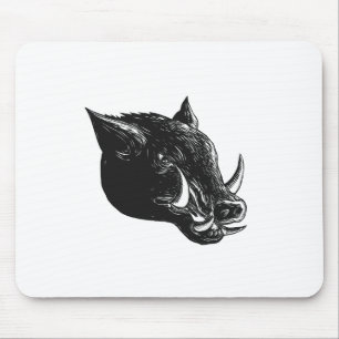 Razorback Wild Boar Scratchboard Muismat