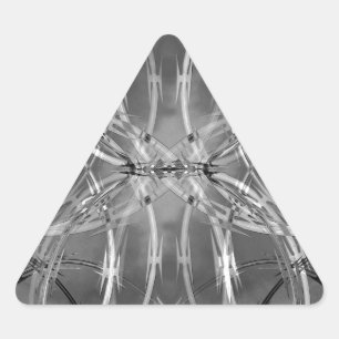 Razordraad tegen donkere wolken driehoek sticker