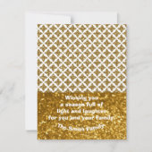 Razzle Dazzle Kerstmis Glittery Gouden Sterren Cus Feestdagenkaart (Voorkant)