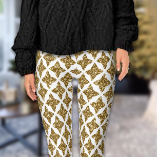 Razzle Dazzle Kerstmis Glittery Gouden Sterren Leggings
