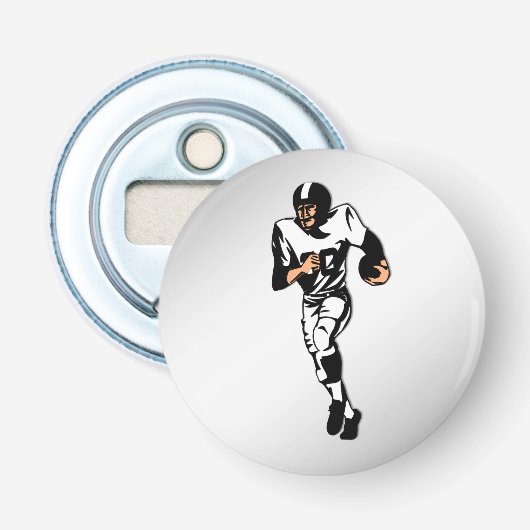 RB Football Player/Sportontwerp Button Flesopener (Voorkant)