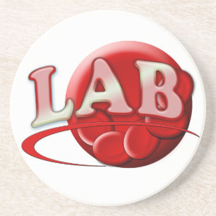 RBC LABORATOORY LOGO RED BLOOD CELLEN ZANDSTEEN ONDERZETTER