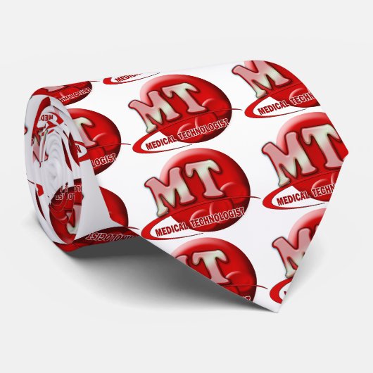 RBC MT LABORATORIUMSWOOSH LOGO - MEDISCHE TECH STROPDAS (Opgerold)