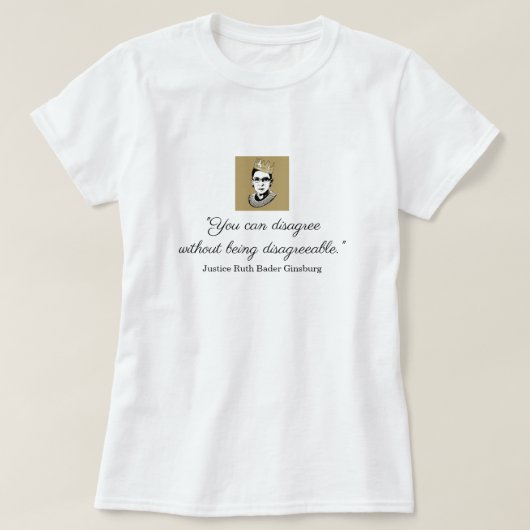 RBG, afwijkende quote, wit T-shirt (Design voorkant)