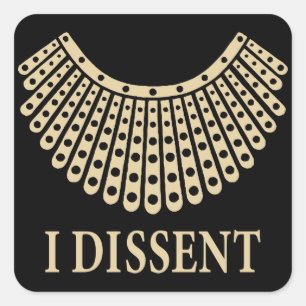 RBG I Verspreide kraag, beruchte RBG Vierkante Sticker