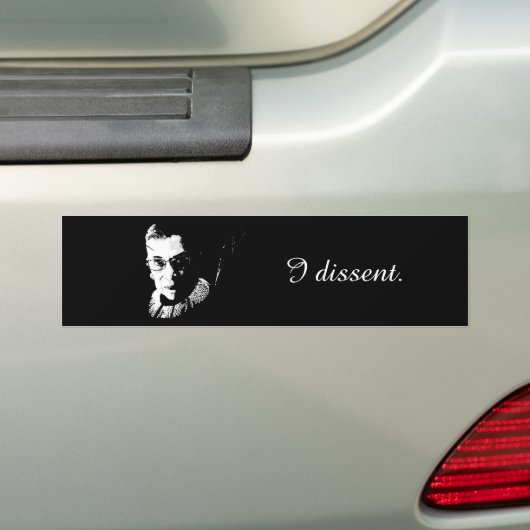 RBG Ik ben het niet eens. -Bumpersticker Bumpersticker (Op auto)