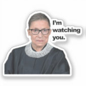RBG "Ik kijk naar je." sticker (Voorkant)
