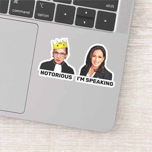 RBG Notorious Kamala Harris Ik spreek Sticker (Detail)