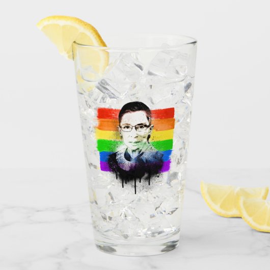 RBG Pride Flag Graffiti Glas (Voorkant ijs)